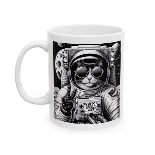 Astronaut Cat Mug, cat cups, Funny Cat Mug, Gifts for Cat Lovers