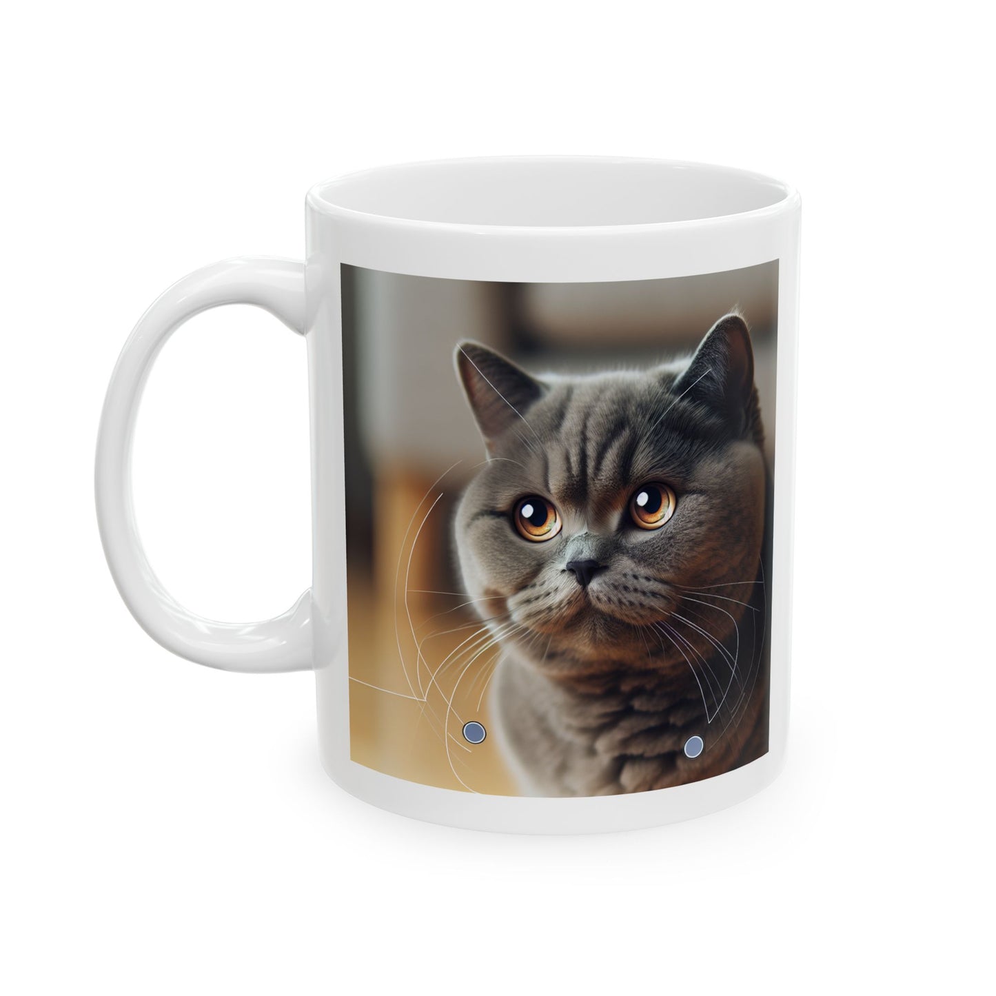 Ceramic Cat Mug, British shorthair Mug