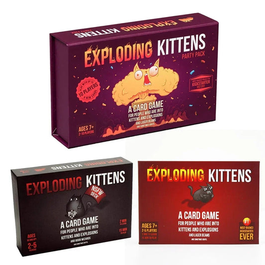 Exploding Kittens Original Edition - 2-5 Players - Ages 7+ - 15 Minutes to Play - High Stakes Card Game - Party Game, Family Game Night, Kid and Adult Card Game