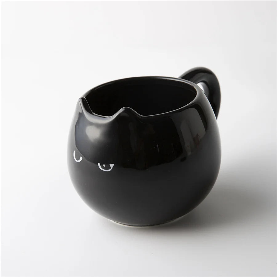 Tasses à café  forme de chat en céramique noir, 380ml/13oz coffee and drinking cup